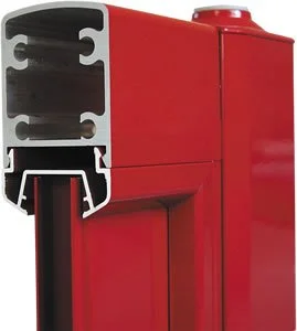 profilé de portail en aluminium vue en coupe
